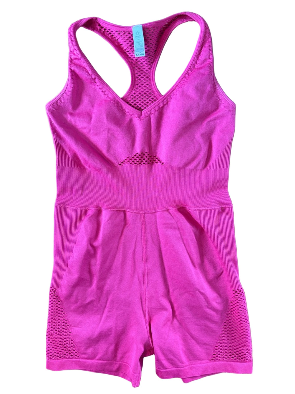 OFFLINE by Aerie Hot Pink Active Shorts Bodysuit Size Large